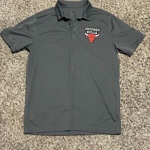 Nike Gray Chicago Bulls Polo Shirt